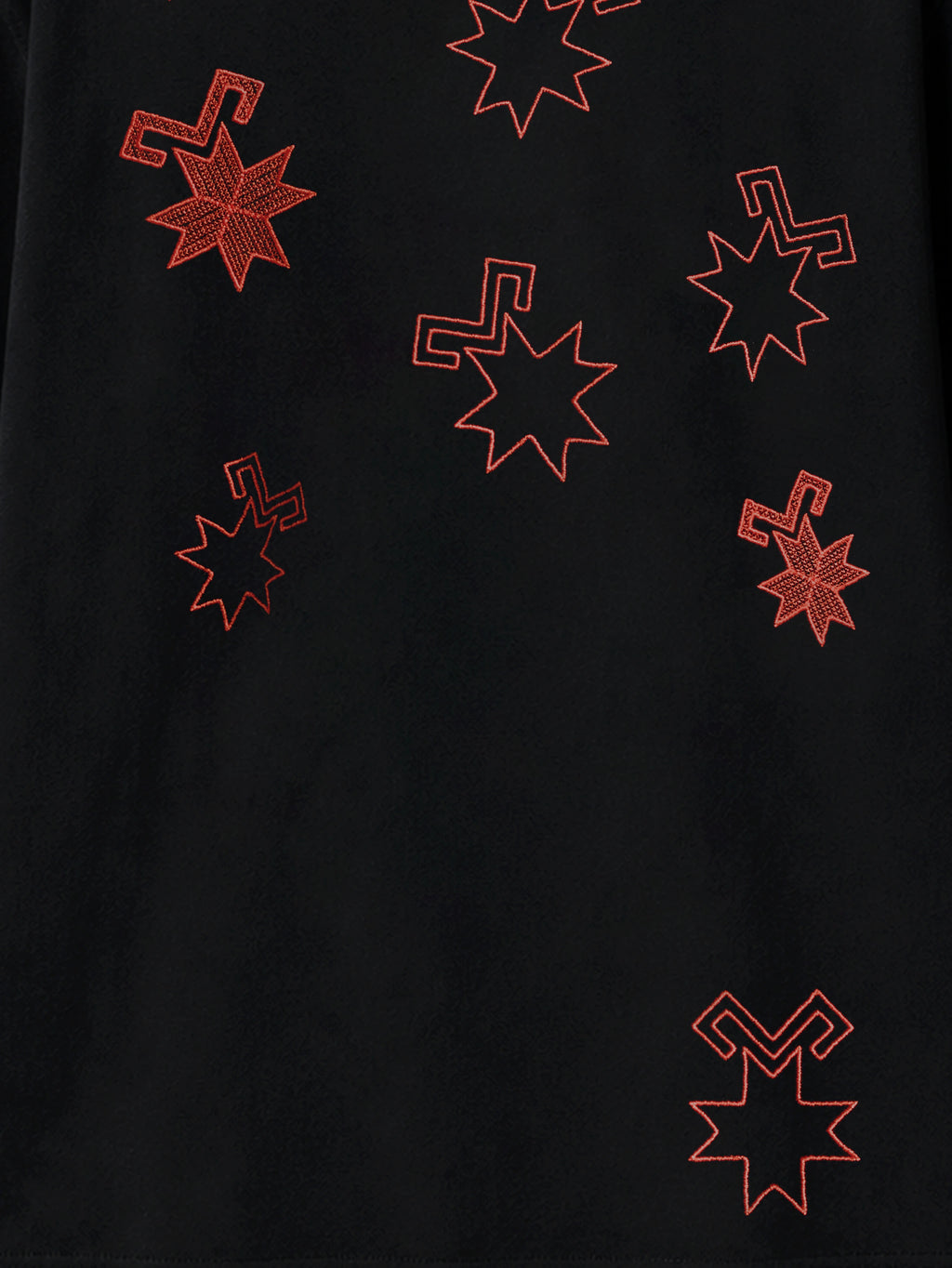 Broderie roșie față – Simboluri SSEE Stele pe Cer, tricou bărbați
